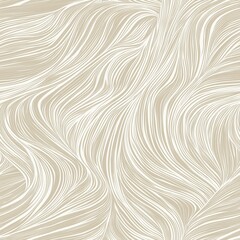 Elegant seamless floral pattern. Wavy vector abstract background. Stylish modern monochrome linear texture.