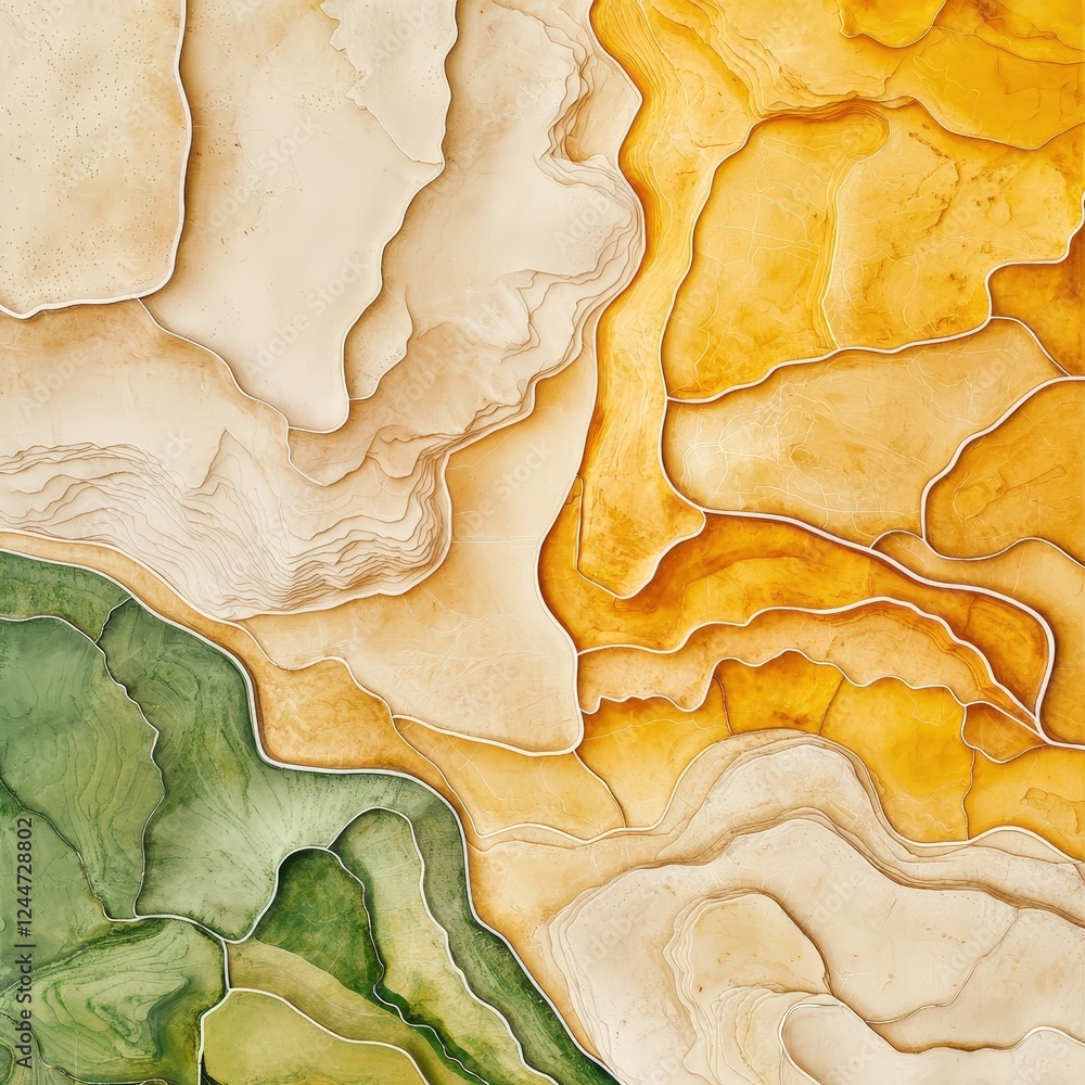 Poster abstract earth tones with fluid patterns and textures