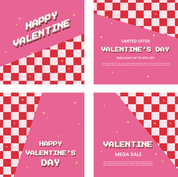 vintage valentine template set