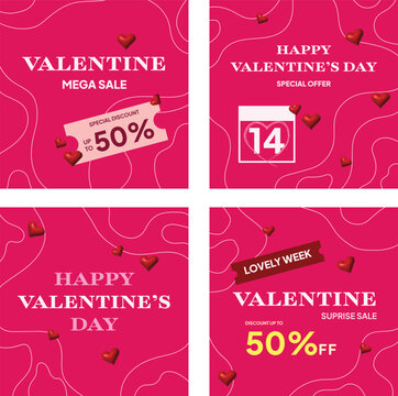 hot pink valentine's day template
