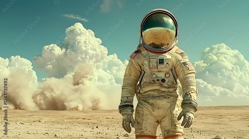 Poster A lone astronaut ventures into a remote alien desert landscape and discovers an enigmatic device with the power to rewrite the course of history