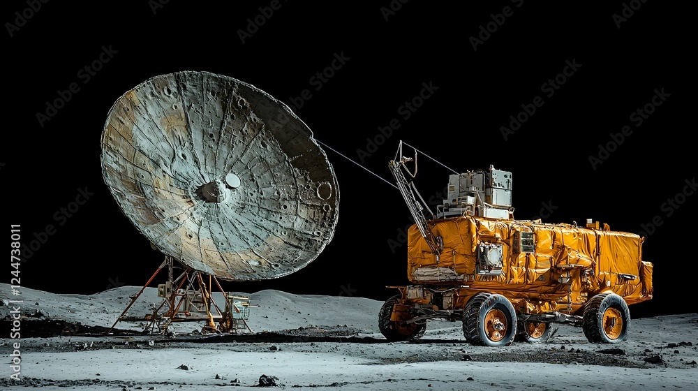 Aufkleber A mysterious signal is being transmitted from an ancient unidentified structure located on the surface of the Moon captivating the attention of space agencies and astronomers worldwide