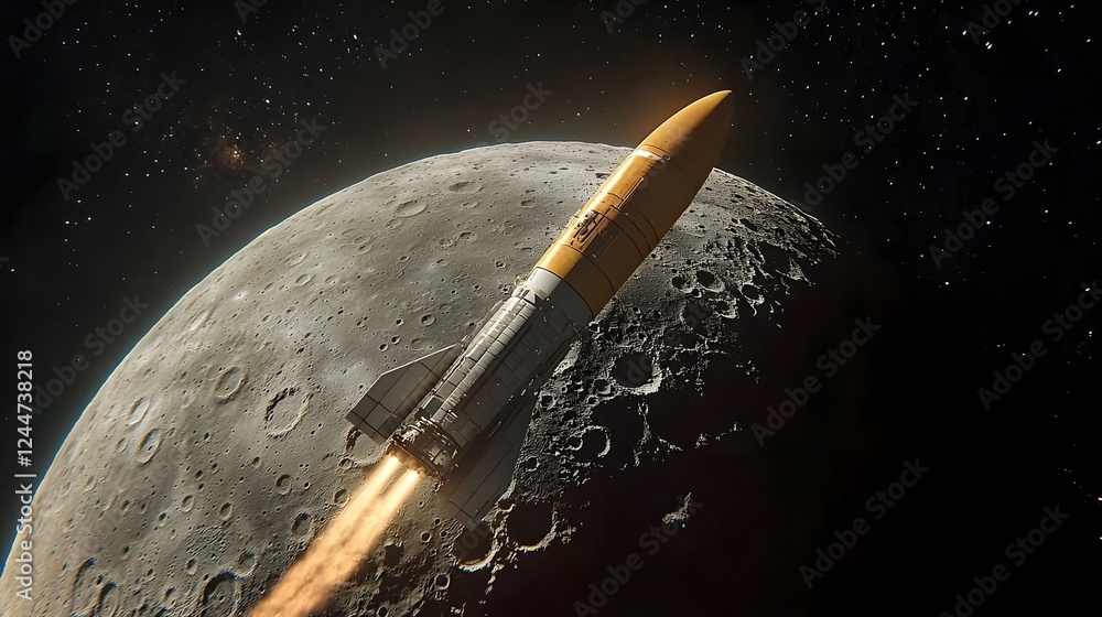 Aufkleber a secretive space station hidden on the dark side of the moon is launching a futuristic spacecraft i