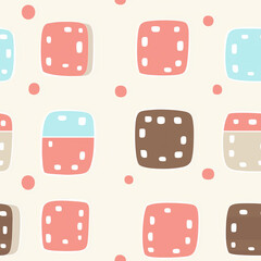 Retro seamless pattern - colorful nostalgic background design