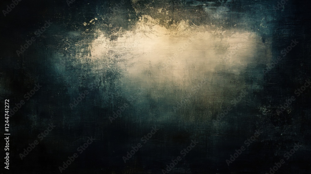 Poster mysterious black light with glowing outlines, an abstract composition evoking intrigue and depth thr