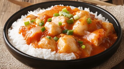 Korean Kimchi Jjigae: Spicy Kimchi Stew Served Hot