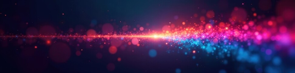 Fototapeta premium Multicolored prism light streaks, intense, dark background, spectrum, illustration, colorful