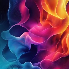 Obraz premium Vibrant Abstract Swirls in Colorful Waves of Light and Energy