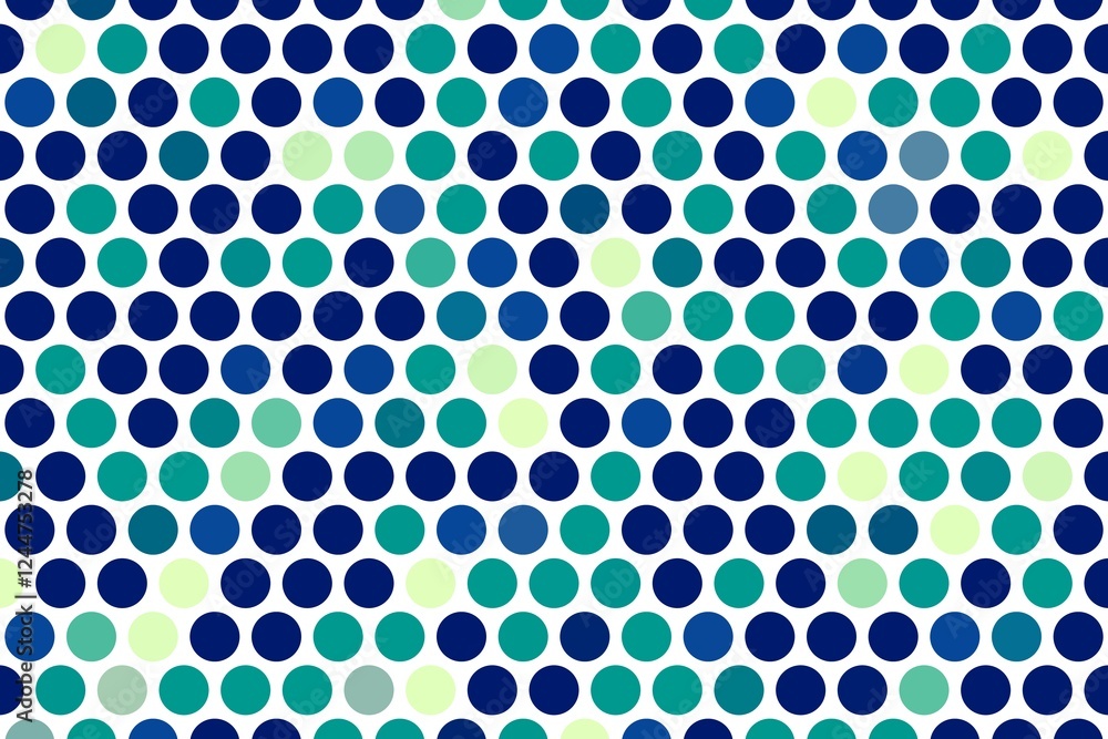 Poster cool blue-green hexagonal dots pattern with a sleek geometric design. abstract background concept
