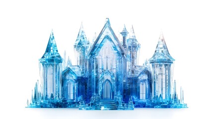 Obraz premium Fantasy Home Isolated In White Background