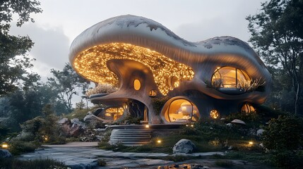 Fantasy Home Isolated In White Background