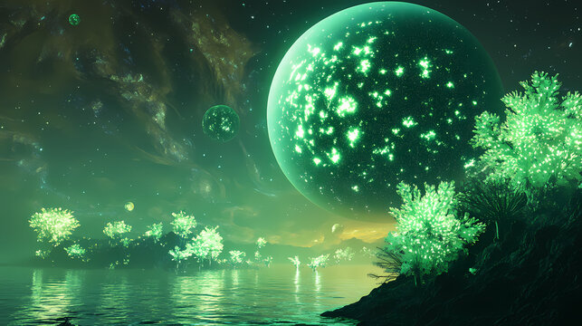 enchanted emerald hued exoplanet
