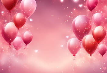 pink balloons background