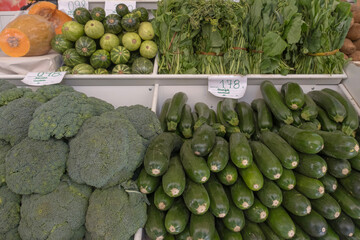 Marktverkauf von Gemüse