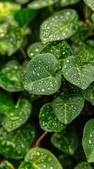 Dew-Kissed Leaves: A Symphony of Green