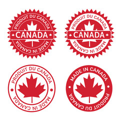 Made in canada emblem label sticker vector