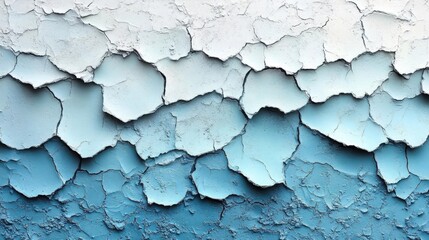 Abstract Blue and White Cracked Paint Texture