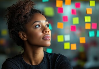 She is deep in thought