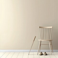 Minimalist Interior with Chair and Wall Space