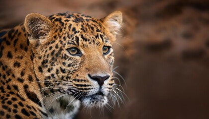 Obraz premium Vigilant Leopard in the African Savannah, Majestically Showcasing Spotted Coat under Sunset Glow with Dusty Textures and Golden Light. characters
