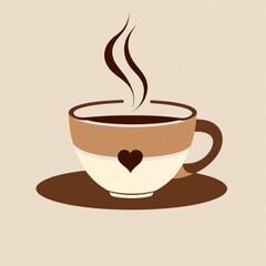 Obraz premium cup of coffee with heart