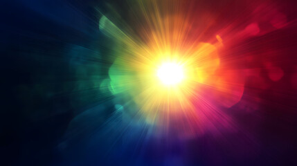 Fototapeta premium Radiant Rainbow Sphere with Gradients on Dark Background