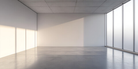 Clean Windowless Studio with Polished Concrete Floor