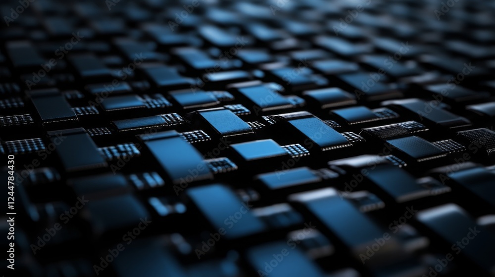 Poster A visually striking abstract pattern of dark, interwoven shapes creates a sense of depth and complexity.