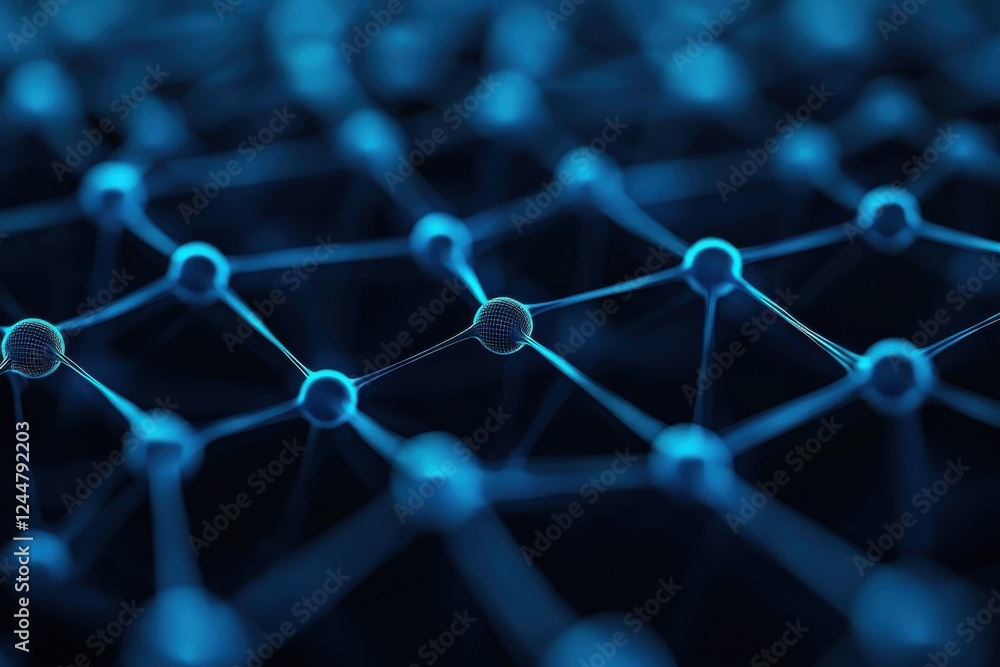 Poster exploring atoms and bonds in a molecular network structure