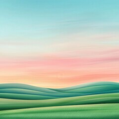 Obraz premium Serene Landscape with Soft Pastel Sky at Sunset