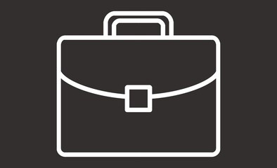 ビジネスバッグやブリーフケースのシンプルなアイコン