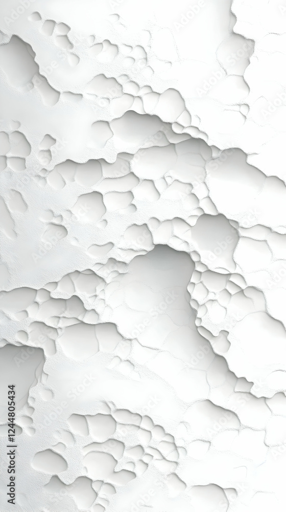 Poster white 3d abstract background with irregular holes and smooth surfaces creates an intriguing visual.