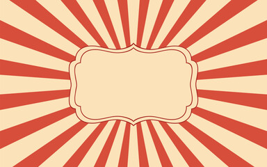 Vintage pattern blank frame circus sign