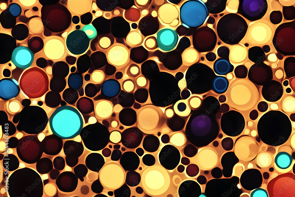 Poster Abstract Background Shows Colorful Circles Seamlessly Connected and Intertwined.