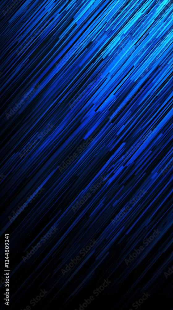 Poster abstract blue diagonal lines background creates dynamic visual with futuristic style and dark backdr