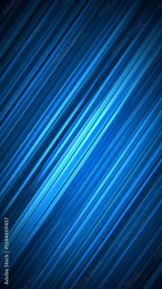 Poster abstract blue diagonal stripes background creates dynamic visual with vibrant hues and modern style.