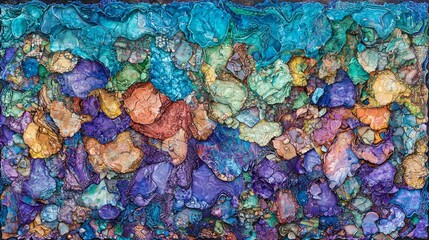 Vibrant Abstract Genetic Maps with Rich Colors and Intricate Patterns