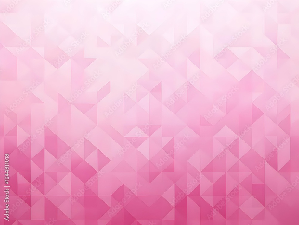 Poster pink abstract triangular background creates a soft and dreamy atmosphere with subtle geometric patte