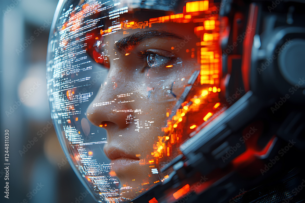 Poster ideal for tech, education, and exploring futuristic concepts in artificial intelligence and virtual 