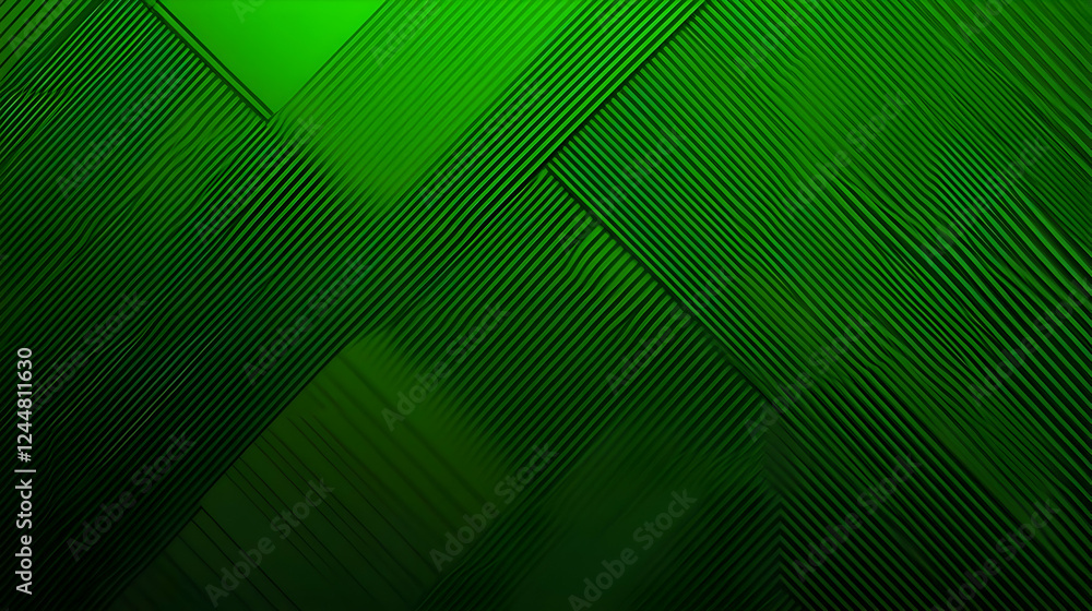 Poster abstract green background with intersecting diagonal lines creates dynamic visual