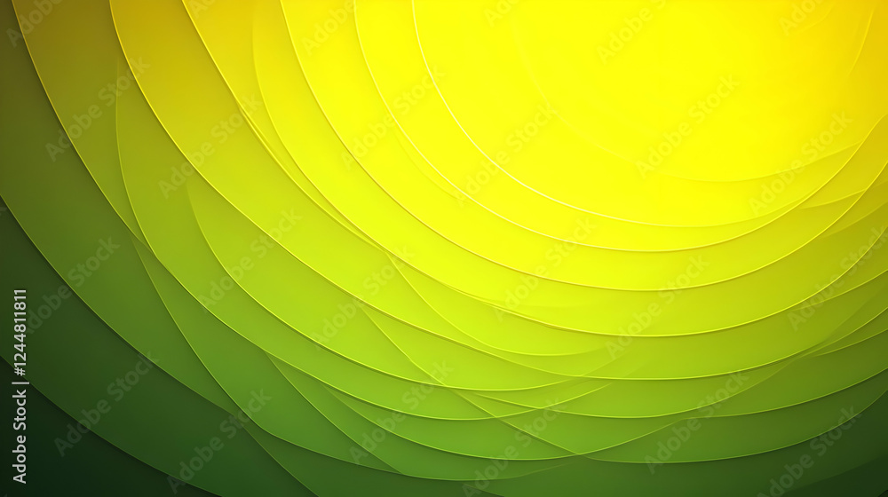 Poster abstract yellow and green gradient background with soft curves and smooth transitions