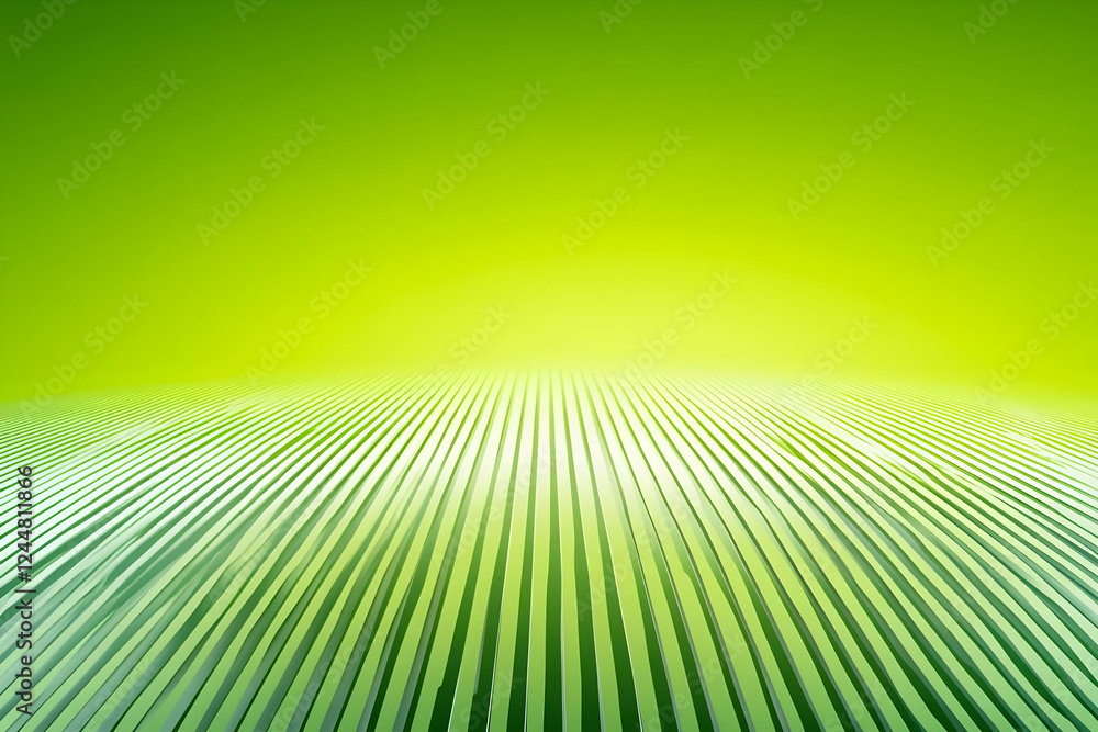 Poster green abstract background creates a dynamic and vibrant design with parallel lines converging smooth