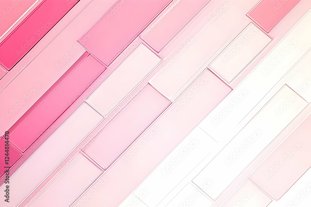 Aufkleber abstract pink and white geometric pattern forms a stylish backdrop design with soft hues.