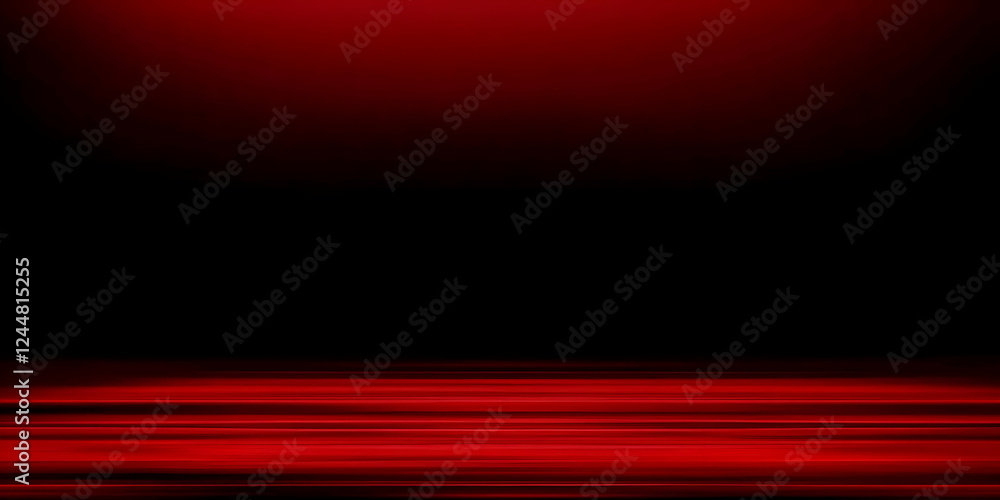 Poster abstract red and black background with smooth gradient and horizontal lines creates a dramatic effec