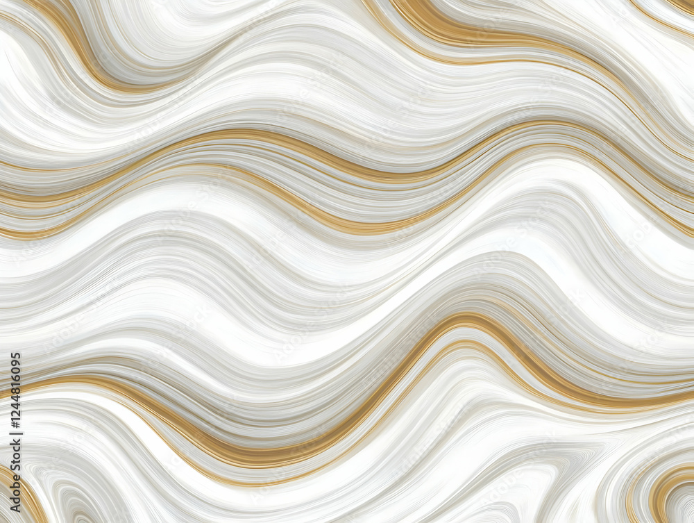 Poster abstract white and gold wavy background creates a mesmerizing visual experience.