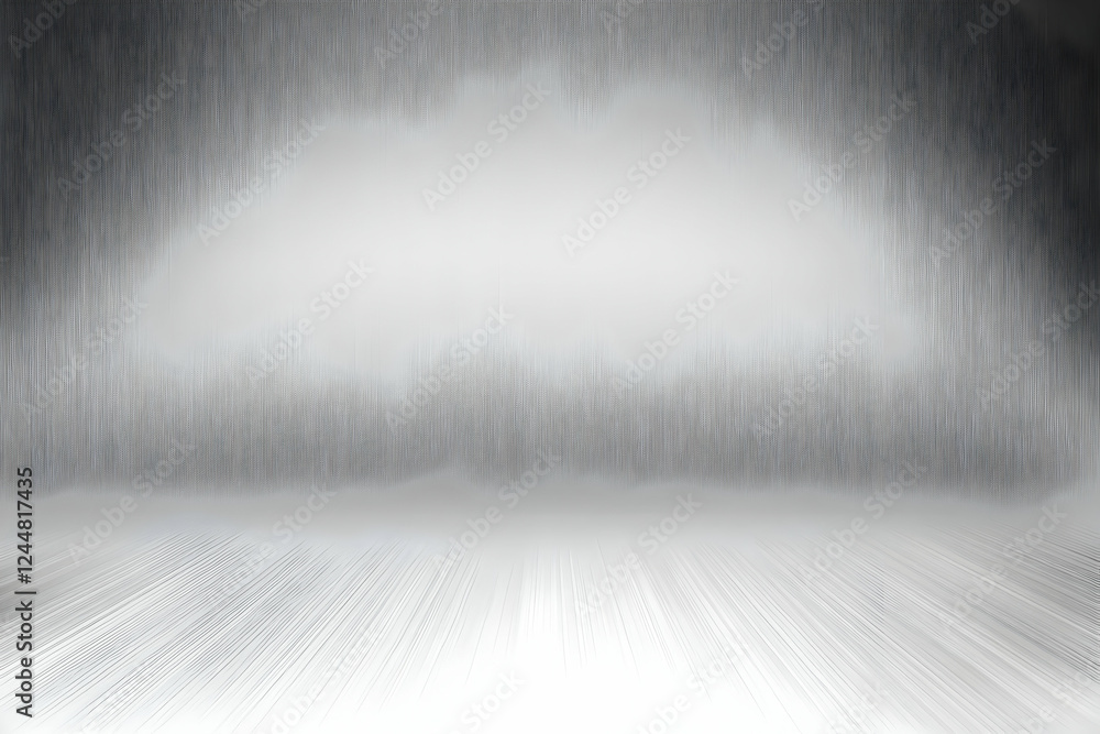 Poster abstract gray background with vertical striped pattern and bright center for product display