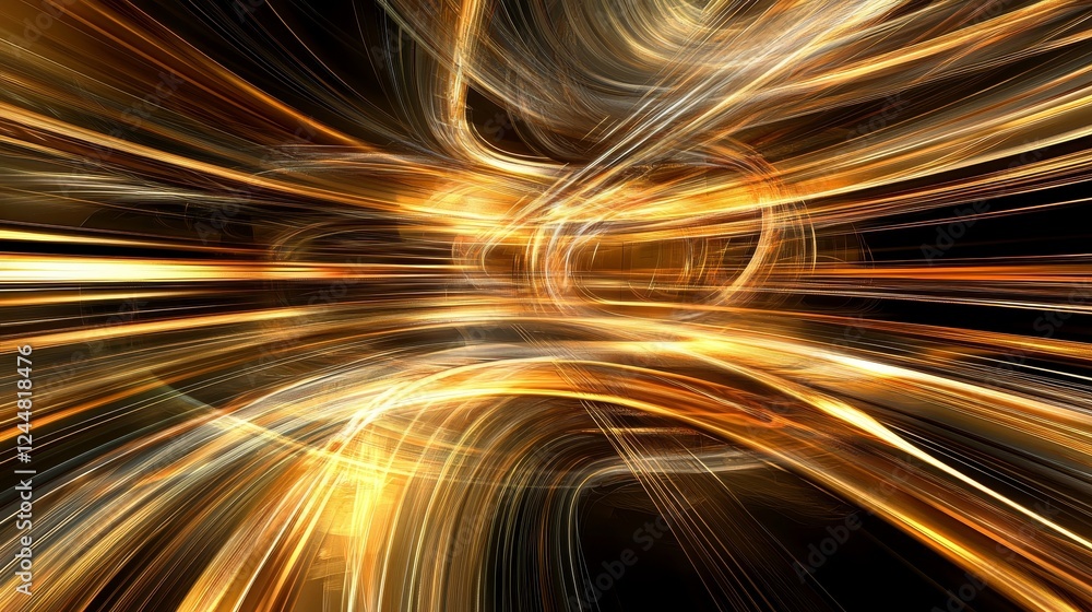 Poster digital layouts of bioinformatics networks in abstract light motion