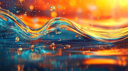 Dynamic Visuals of Biophysics Combined with Water and Light Patterns