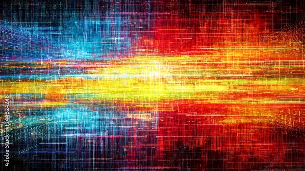 Poster abstract colorful lines representing environmental biotechnology concepts