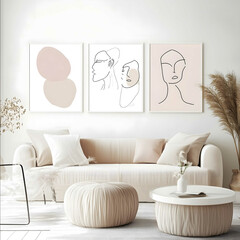 poster mockup modern girly minimalist aesthetic